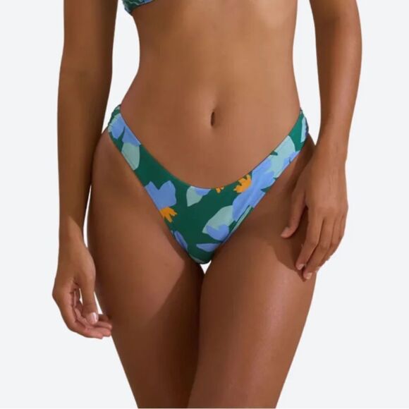Stone Fox Swim Floral Bikini Bottom L - Picture 4 of 5